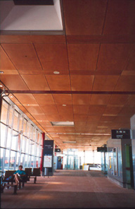 Plafond de la gare TVG de Valence en Moabi.